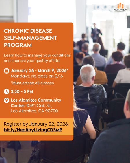 Chronic Disease Self-Management Program Flyer for January-March 2026 Sessions